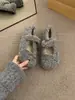 Zapatos mullidos de estilo francés tipo hada para mujer, ropa de abrigo de invierno, nueva colección 2024, dulces y versátiles, con lazo y diseño de punta poco profunda, estilo Mary Jane