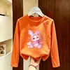 Camiseta de manga comprida para meninas 2026 nova coleção de outono camiseta básica infantil roupa íntima casual top de algodão puro para meninas pequenas início do outono