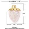 Color Fresco Pequeño Fresa Cereza Acero Titanio DIY Colgante de Collar Cuentas de Arroz Amor Pendientes Colgantes de Acero Inoxidable para Mujer