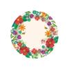 Nuevo plato de papel desechable de primavera, plato de flores, vajilla para fiestas, plato de cena de flores de primavera con abeja, vaso de papel de seda
