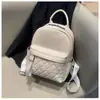 Mochila de PU para Mujer Nueva Moda Estilo Coreano Ligera Pequeña Mochila con Bordado de Hilo de Diamante Mochila para Mujer