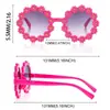 Gafas de Sol Redondas de Flor para Niños Lindas Gafas de Margarita Protección Solar Exterior para Niños Gafas de Sol de Moda Divertidas para Fiesta