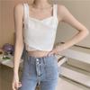 Camisola Corta Sexy de Moda Primavera/Verano 2026 Estilo Francés Top Reductor de Edad Ropa Interior para Mujer