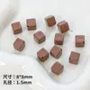 8mm Perforación Oblicua Pintada Cuadrado Pequeño Acrílico Cuentas Sueltas DIY Cadena de Teléfono Móvil Llavero Colgante para Bolsos Material Accesorios de Joyería