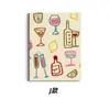 Amazon Temu Retro Francês Café Leite Restaurante Bar Pintura Decorativa Etsy Matcha Sobremesa Taça de Vinho Cartaz