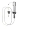 Dispensador de jabón para platos de acero inoxidable, extensor de dispensador de jabón para fregadero, presurizador de detergente para fregadero, tubo de extensión