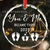 Nuevo Colgante de Cristal para Pareja de Recién Nacidos 2026 de Amazon Colgante de Navidad Regalo Decorativo