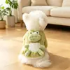 Ropa de Mascota Pequeña de Animales Tridimensional para Otoño e Invierno, Adecuada para Perros Pequeños, con Accesorio para Correa, Abrigo Cálido de Dos Patas de Polar para Perros Mascotas