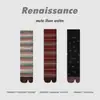 Calcetines Renacentistas para Mujer Estilo Otoño/Invierno Calcetines de Lunares Bloque de Color Dos Dedos para Niñas Estilo Coreano Calcetines sin Costuras de Punta Dividida de Media Pantorrilla