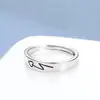 Anillos de Pareja para Hombres y Mujeres, Grabado Personalizado, Estilo Estudiante, Diseño Simple Coreano y Japonés, Anillos de Moda, Regalo para Novia, Estilo de Pareja