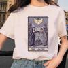 Mujer Tarjeta de Tarot Flor Divertido Tiempo Damas Dibujos Animados Cuello Redondo
