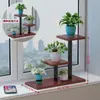 Estantería de Hierro para Flores de Sala de Estar Estantería de Flores Escalonada para Balcón Estantería para Macetas de Flores Verdes Suculentas Estantería de Almacenamiento de Piso Multicapa para Interiores
