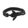 Pulseira Âncora de Navio Estilo Marinho Masculina Estilo Europeu e Americano Trendy Street Retrô Corda de Mão Tecida Estudante Feminina Pulseira Simples de Casal