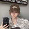 Sombrero Gorra de Béisbol para Mujer de Copa Suave Profundizada para Cabeza Grande Primavera y Otoño Rostro Pequeño Ala Ancha Sombrero Americano de Lengüeta de Pato Verano para Hombre
