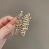 Grampo de Tubarão Flor de Cristal Penteado de Sentido Avançado Volume do Cabelo Menos Meio Preso Grampo para Pegar Cabelo Penteado Acessório de Cabeça Feminino Penteado