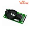 Módulo de relógio em tempo real DS1302 com bateria CR2032 placa verde do módulo de componente eletrônico quando a energia está desligada