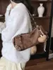 Estilo Coreano Otoño Nueva Llegada 2026 Nuevo Maillard Mate Bolso Tote de Gama Alta Bolso de Mano Bolso de Hombro Único Bolso Cruzado Debajo del Brazo
