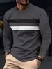 Camiseta de Manga Larga con Cuello Redondo para Hombre Impresa en 3D de Venta Caliente Transfronteriza Amazon AliExpress Camiseta Casual Versátil para Hombre