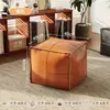 Puff Baú para Roupas Velhas, Capa para Sofá Preguiçoso, Banquinho para Janela de Canto da Sala de Estar, Apoio para Pés em PU, Bolsa Não Utilizada