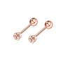 Amazon Moda Europea y Americana Uña de Bola Full Diamond para Oreja Uña de Hueso de Oreja Acero Inoxidable Electrochapado Mini Diamante Super Brillante Joyería de Perforación