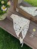 Bufanda Triangular de Punto con Encaje Transfronterizo y Margaritas Dopamina para Salidas, Pañuelo para la Cabeza Artístico Dulce y Lindo para Mujeres