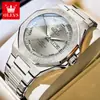 Oulisi Calendário Duplo Masculino Luminoso Estilo Coreano Versátil Moda Relógio de Pulso Masculino Relógio Masculino de Quartzo Relógio de Quartzo Transfronteiriço