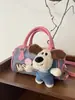 Bolso Boston de Dibujos Animados de Cachorro Transfronterizo, Gran Capacidad, Bolso de Mano de Moda y Versátil para el Trabajo, Bolso Cruzado Lindo y Moderno de Nicho