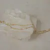 Pulsera Trenzada de Cadena Dorada con Perlas de Cobre 2024 Nueva Transfronteriza Europea y Americana Joyería de Mano Joyería Simple de Moda para Mujeres