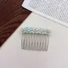 Peine de Flor de Perla y Pedrería Coreana Pasador Accesorio para el Cabello Peine para Recogido Adorno para el Cabello Accesorio Versátil Insertable