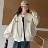 Chaqueta de otoño para niñas 2026 modelo nuevo, abrigo corto elegante de dibujos animados bordado a la moda para principios de otoño para niños mayores, venta al por mayor