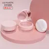 En Stock Estuche Compacto de Polvo de 20g con Tapa de Bisagra y Esponja, Material de Empaque para Maquillaje, Caja Rellenable para Polvo Suelto, Estuche Compacto de Polvo con Espejo