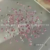 Arte de Unha Zircônia Roxa Transparente 5A Super Brilhante Fundo Plano Irregular Mini Tamanho Pequeno Decorações de Unha Roxa Luar Deslumbrante Atacado