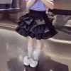 Saia Plissada em Camadas de Bolo Infantil 2026 Outono Nova Estilosa Saia Curta para Meninas Saia Bufante de Bebê Vestido de Princesa