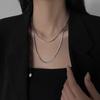 Collar Largo de Hueso de Serpiente Apilado para Mujer Estilo Frío Ins Cadena para Suéter Hip-Hop Dulce Cool Spice Girl Accesorios Cadena para Clavícula
