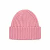 Gorro de Punto Liso con Rayas Verticales para Niños, Gorro de Lana con Puño para Bebé de Otoño e Invierno, Sencillo y Cálido para Niños y Niñas