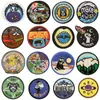 Emblemas com Logo Bordado em Computador, Sapatos, Chapéus, Bolsas, Acessórios de Vestuário, Patches, Patches Redondos, Fornecimento Transfronteiriço, Patches de Tecido Bordados