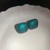 Brincos Quadrados de Zircônia Agulha de Prata, Retrô, Personalizados, Simples e Modernos, Luxo Leve, Brincos de Alta Qualidade, Design de Nicho