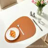 Mantel Individual de Cuero con Patrón Irregular de Lichi, Impermeable, Resistente al Aceite, Aislante Térmico para Mesa de Comedor, Estilo Nórdico Ins, Mantel Individual para el Hogar, Venta al por Mayor