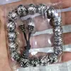 S999 Plata de Ley 990 Pulsera de Plata Esterlina Retro Pulsera Mantra de Seis Caracteres Pulsera de Moda Accesorios DIY Tejido