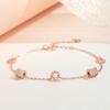 Jin Hongyu Números Romanos Pulsera de Cintura para Hombre Pequeño Mujeres Plata de Ley Simple Oro Rosa Estilo de Nicho ins Joyería de Mano de Alta Gama