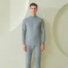 Ropa interior térmica de manga larga para invierno, a prueba de frío, para hombre, traje de pijama de forro polar engrosado