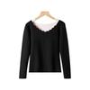 Qing Man De Traje Cálido de Forro Polar Top Ropa Interior Calefactable de Pelo Cepillado para Mujer Manga Larga Sin Marcas Ropa Exterior Base Ropa y Pantalones de Otoño