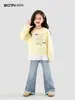 Ropa para Niños Sudadera de Encaje para Niñas 2026 Otoño Nueva Moda Elegante Ropa para Niños Niños Mayores Tops Casuales de Otoño