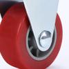 Rueda direccional giratoria roja rueda fija mayoreo poliuretano PU1.5 pulgadas rueda para carro plano industrial