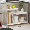 Estantería de escritorio, encimera de dormitorio, estante de almacenamiento de libros de acrílico, escritorio multifuncional para estudiantes, organizador de libros y documentos