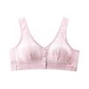 Nuevo brasier al por mayor para mediana edad y ancianas estilo chaleco talla grande ropa interior hebilla delantera brasier para madre sin aro de acero brasier de algodón