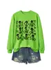 Sudadera casual de moda para mujer de Halloween con nueve marcos de calavera y lazo de estrella - Tienda independiente de Amazon eBay