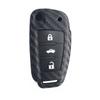 Para Audi Q3A1 caso chave A3/Q7/silicone caso dobrável A6L/S3/TT/R8 padrão de fibra de carbono padrão caso chave