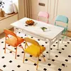 Mesa Plegable para Computadora de Escritorio, Escritorio con Bordes Envueltos, Escritorio para Escribir en Casa, Mesa de Estudio, Casa de Alquiler, Mesa de Comedor Simple, Tocador