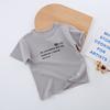 Crianças de manga curta camiseta puro algodão verão single top para meninos e bebês verão single-piece coreano estilo meninos camiseta meninas base de roupas infantis